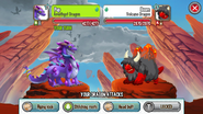 Amethyst Dragon fighting Volcano Dragon