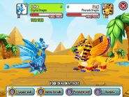 Fighting Pharaoh Dragon with Crystal Dragon