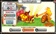 A pure flame dragon in the training center