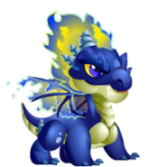 Blue Fire Dragon Baby image