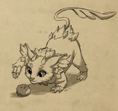 A Leaflynx kitten playing with an Adoraburr