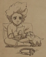 A sad Ezran looking at a picture of his father[20]