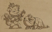 Stella and Bait dressed in jewelry