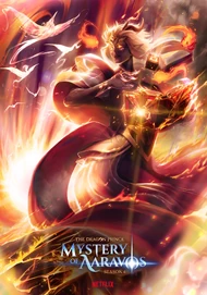 Promotional Season 6 Poster of Aaravos with the Key and book with Sun Magic