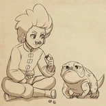 Ezran and Bait stuffing Bogey Berries up their noses[8]