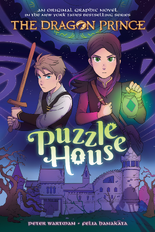 Young Claudia and Soren on the cover of "Puzzle House"