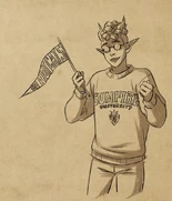 Kazi cheering for the Sunfire University Hotcats[3]