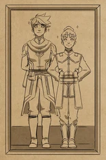 Callum and Ezran repainting the coronation portrait of Harrow and Viren[28]