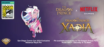 SDCC launch pin for The Dragon Prince panel