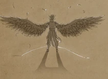 Ibis spreading his wings[30]