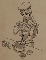 Claudia making pancakes by using dark magic[13]