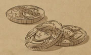 The coins that hold , , and 