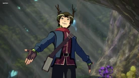 Callum dressing up as an Earthblood Elf[18]