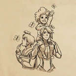 The brothers spending time with their aunt Amaya[6]