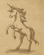 A unicorn rearing[57]