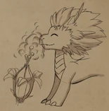 Azymondias sniffs a Flatu-lily[15]