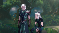 Rayla is punished by Runaan[16]