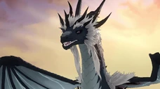 Zubeia prepares to fly with her dark magic wound