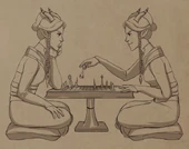 Lujanne challenging herself to a match of chess