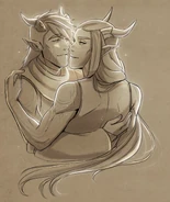 Runaan and Ethari embracing[22]