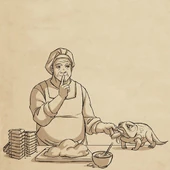 Barius sneaking Bait some jelly tarts