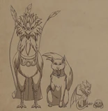 Ava with Phoe-Phoe, Bait, and Azymondias[4]