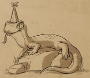 Lizard with a hat[32]