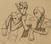 Claudia and Terry panicking as Viren faints[36]