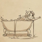 Young Rayla terrified of her bath water