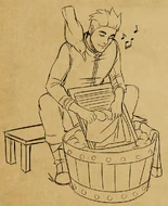The Associate Crow Lord doing laundry[29]