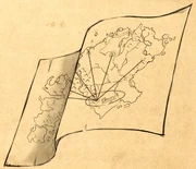 Map of Xadia with markings pointing towards Elarion[63]