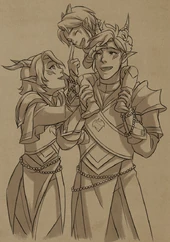 Tiadrin and Lain with young Rayla