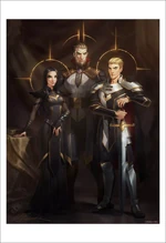 Limited edition "Family Portrait" watercolor paper print by Katie De Sousa[92][91]