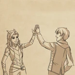 Rayla and Callum high-four-ing[9]