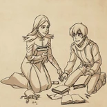 Claudia helping Callum pick up books[4]