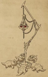 Glow Toads gathering around Kim'dael's lantern in a Bloodborne reference[41]