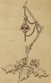 Glow Toads gathering around Kim'dael's lantern in a Bloodborne reference