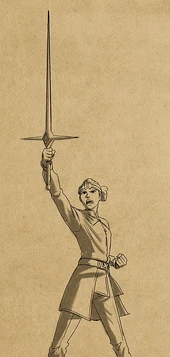 Ezran wielding the Nova Blade