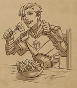 Soren eating salad[36]