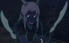 Rayla showing the Moonshadow Elf "Moonshadow Form"[4]