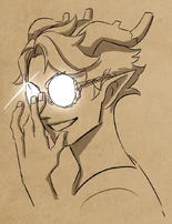 Terry replicating the Anime glasses trope[28]