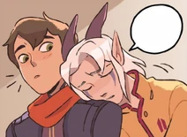 Rayla and Callum cuddling[61]