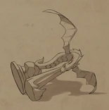 War table figurine of Avizandum fallen over, symbolizing his death[25]