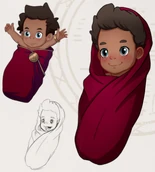 Baby Ezran concept in The Art of The Dragon Prince[2]