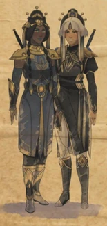 Annika and Neha as they appear in Callum's Spellbook