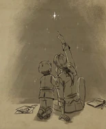 Young Callum stargazing with Damian[48]