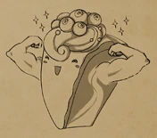 Moonberry Surprise character flexing its biceps[59]