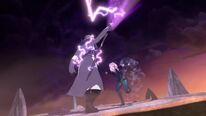 Rayla throws herself on Viren to save Azymondias[13]