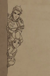 Ezran, Soren, and Bait scouting for a safe escape route