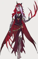 The Bloodmoon Huntress's design[1]